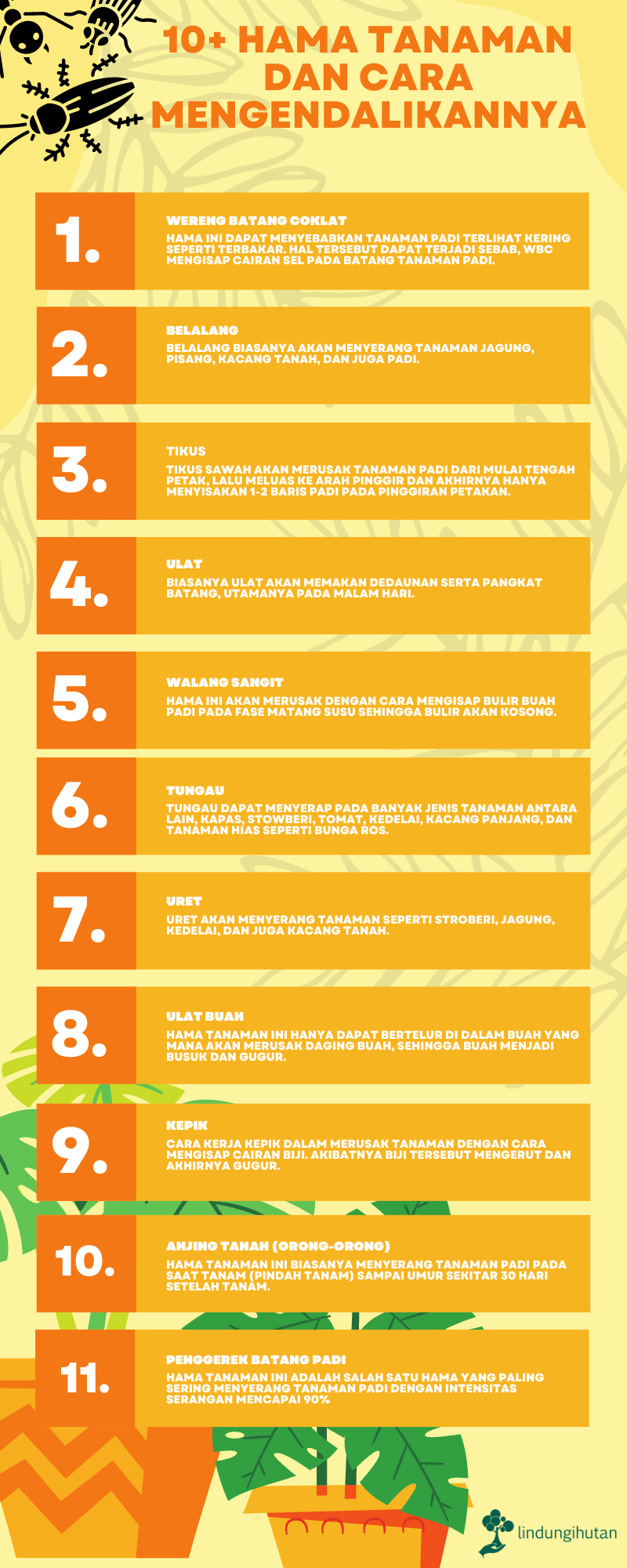 Infografis mengenai hama tanaman