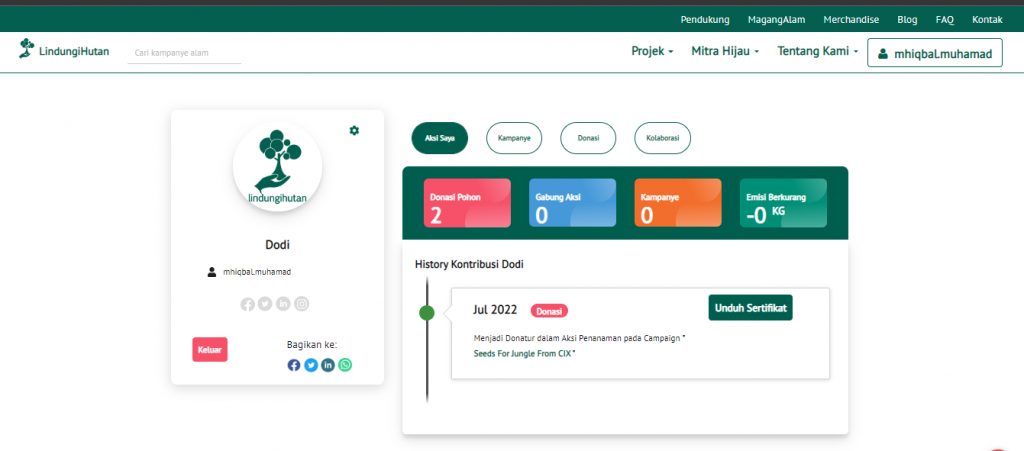 Tutorial Mudah Donasi Pohon di LindungiHutan, (2).