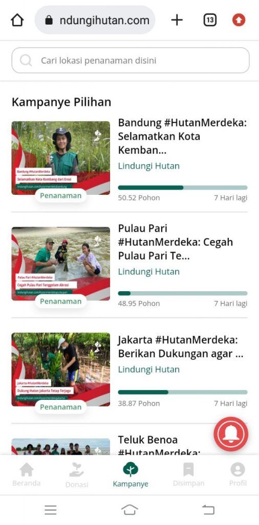 Tutorial Mudah Donasi Pohon di LindungiHutan, (2)