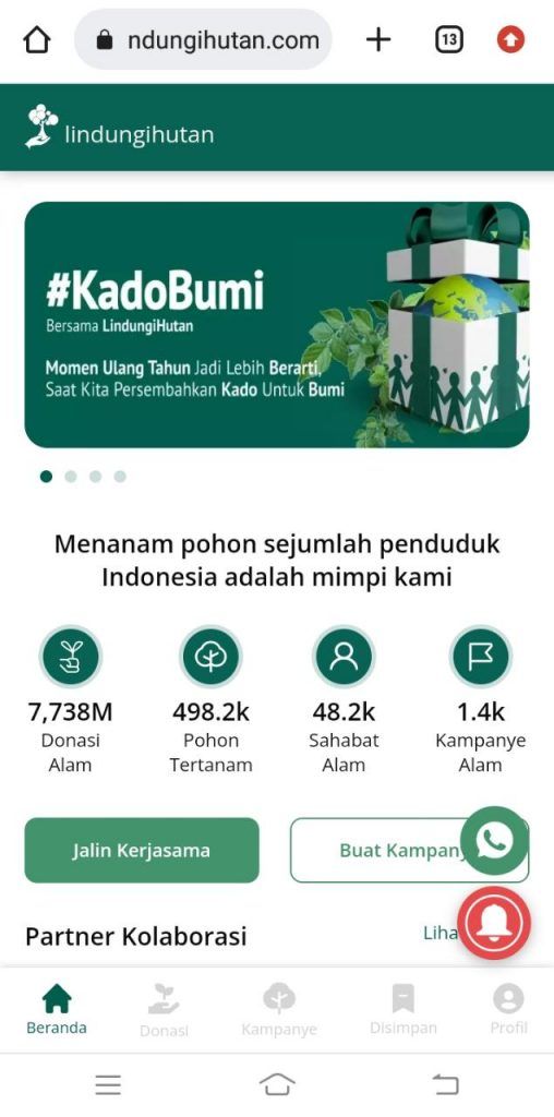Tutorial Mudah Donasi Pohon di LindungiHutan,