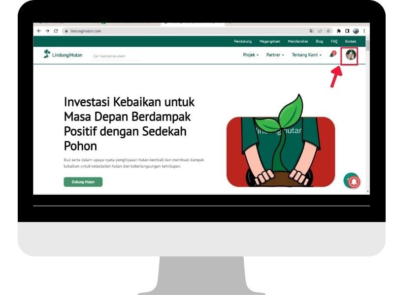 Edit profil akun LindungiHutan.