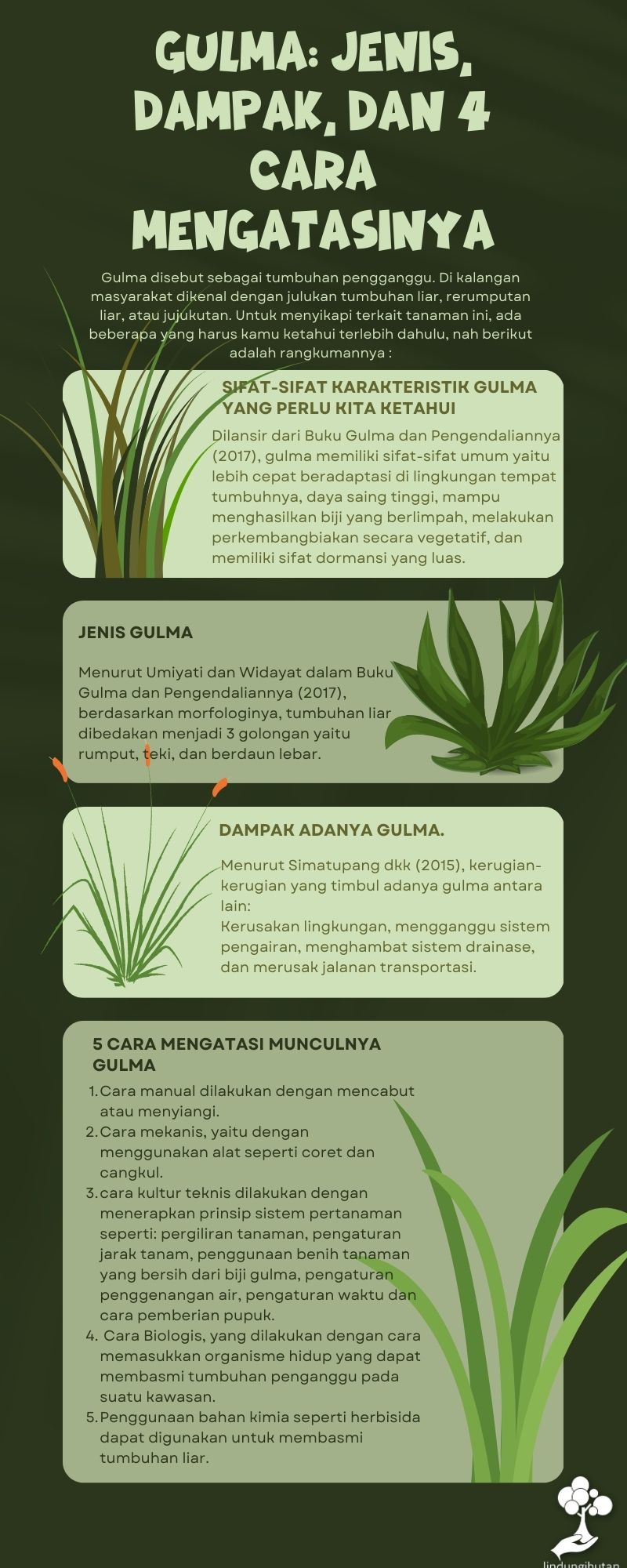 Infografis tentang gulma.