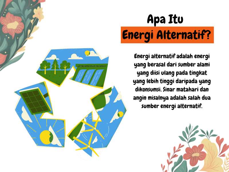 Pengertian energi alternatif.