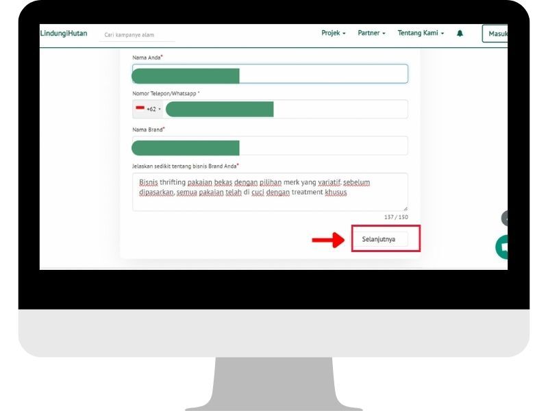 Formulir kolaborasi CollaboraTree.