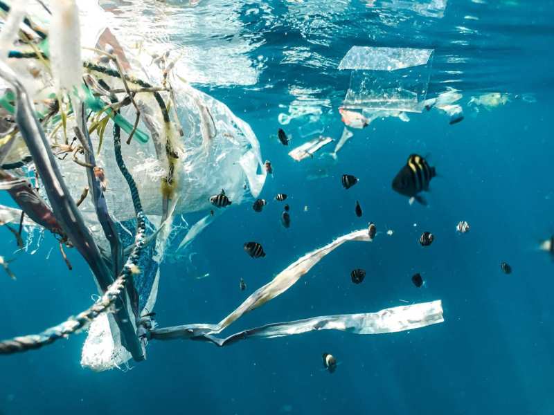 Gambar sampah di laut