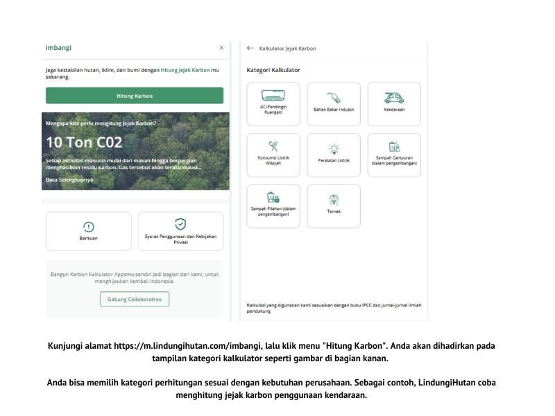 Kalkulator jejak karbon Imbangi