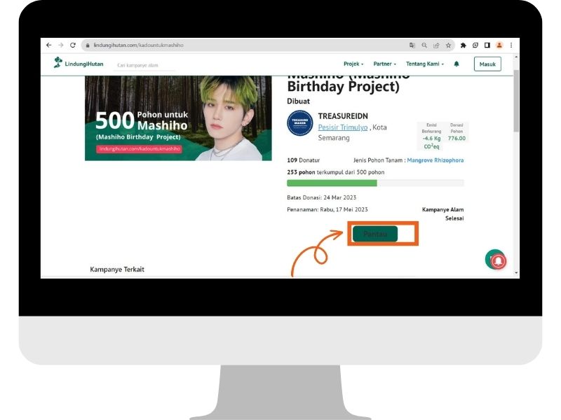 cara memastikan donasi pohon.