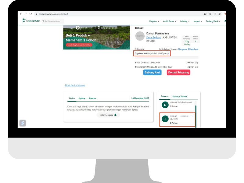 Endpoint konfirmasi donasi