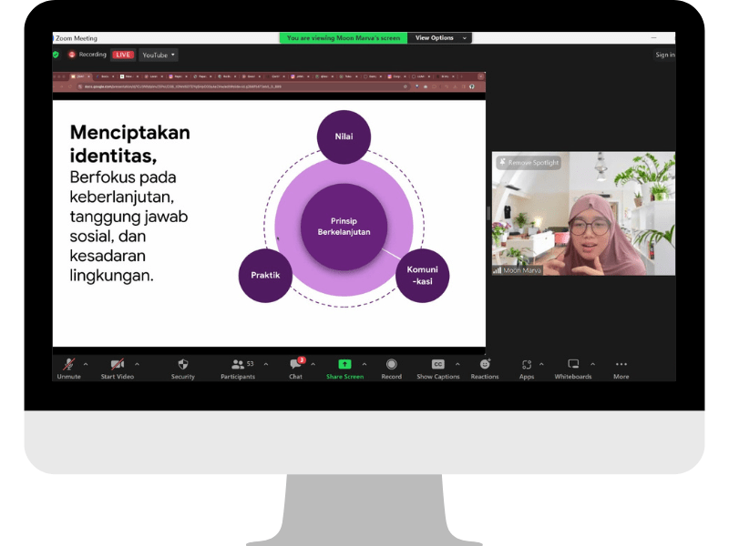 Pemateri satu sesi webinar green skilling