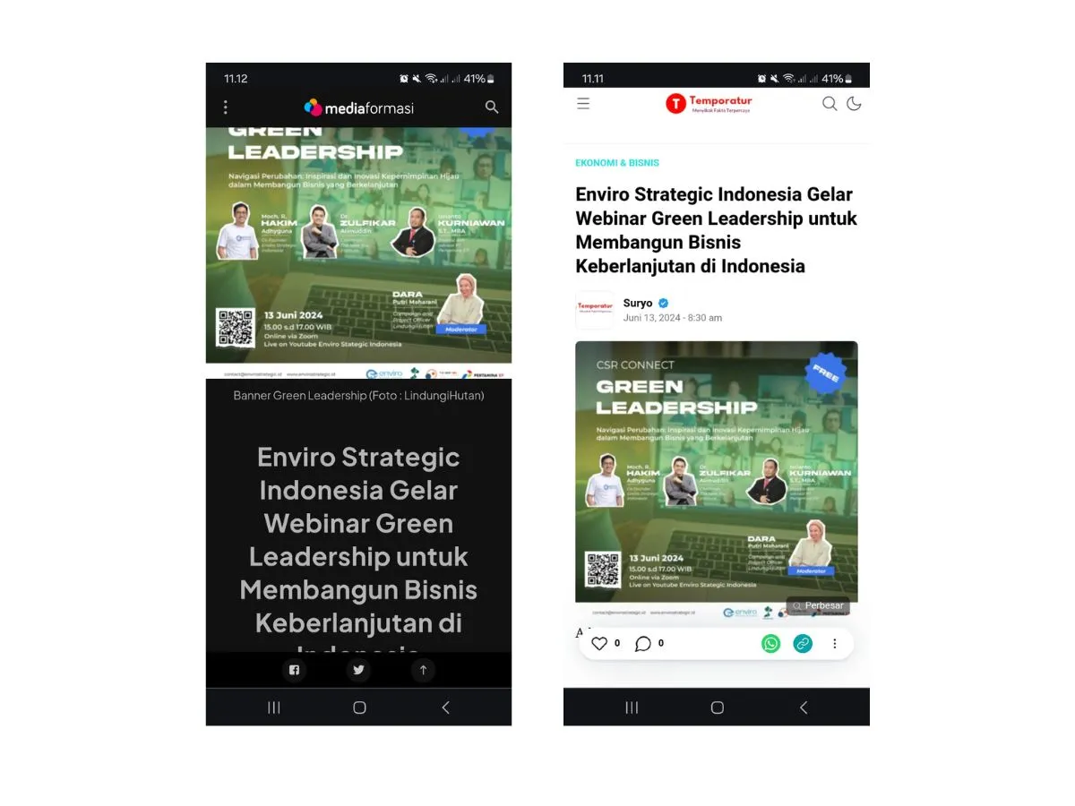 Kolaborasi media partner LindungiHutan