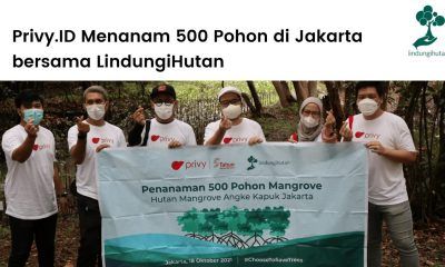 Privy dan LindungiHutan menanam 500 pohon di Ibukota Jakarta.