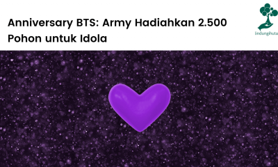 ARMY Indonesia rayakan anniversary BTS dengan menanam pohon.