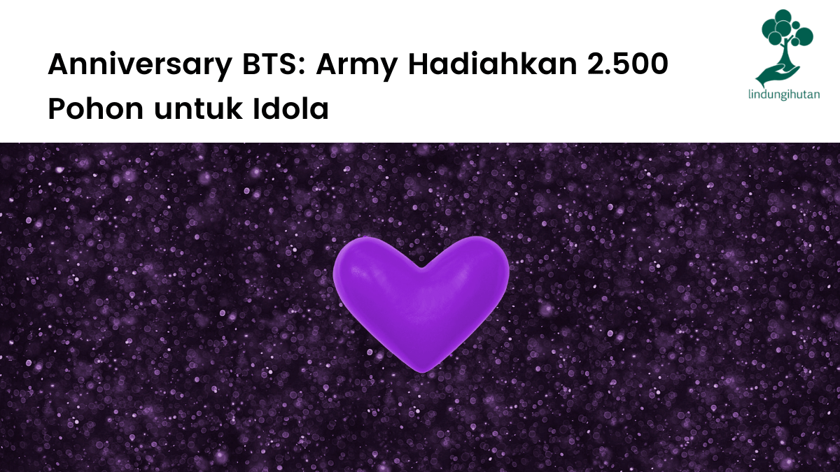 ARMY Indonesia rayakan anniversary BTS dengan menanam pohon.
