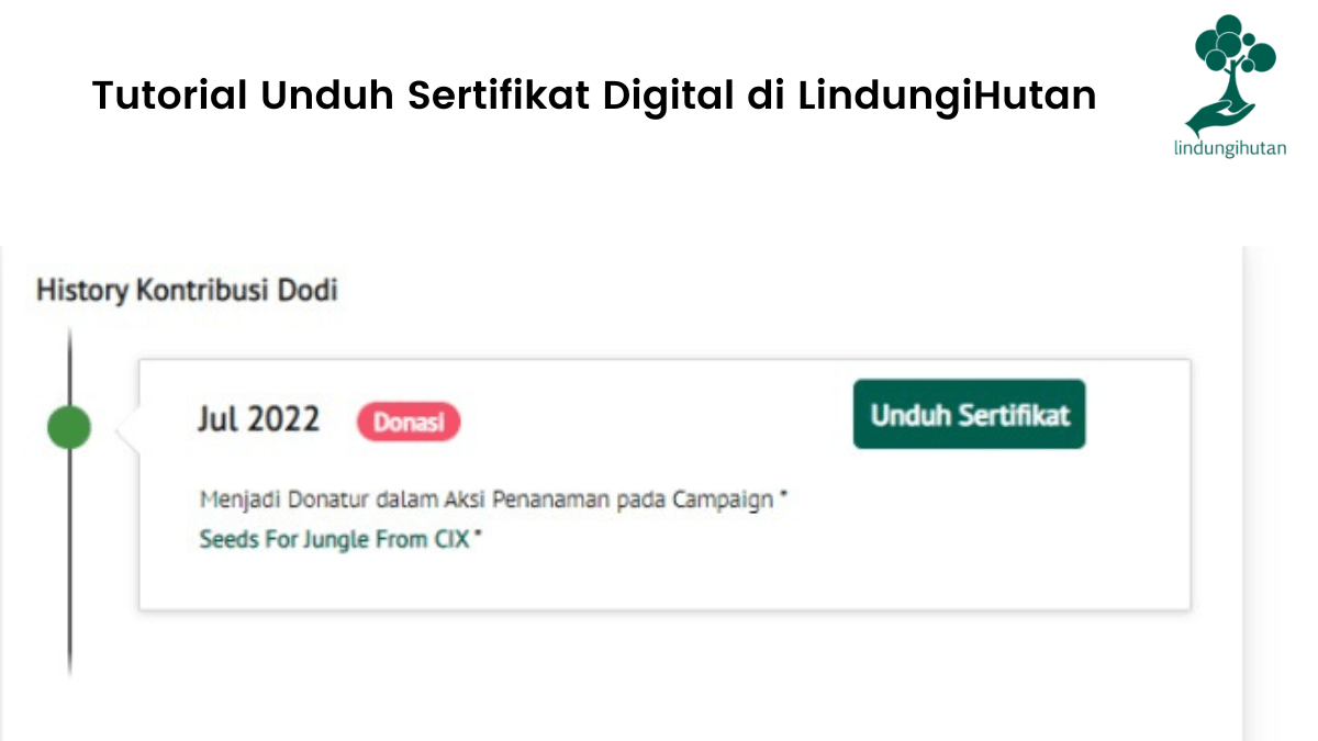 Tutorial Unduh Sertifikat Digital di LindungiHutan.