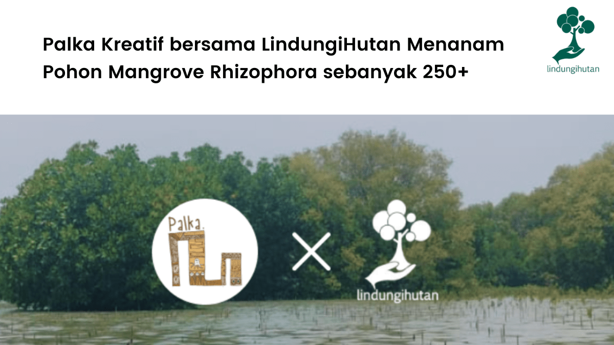 Palka Kreatif dan LindungiHutan berkolaborasi untuk menanam ratusan mangrove di Semarang.