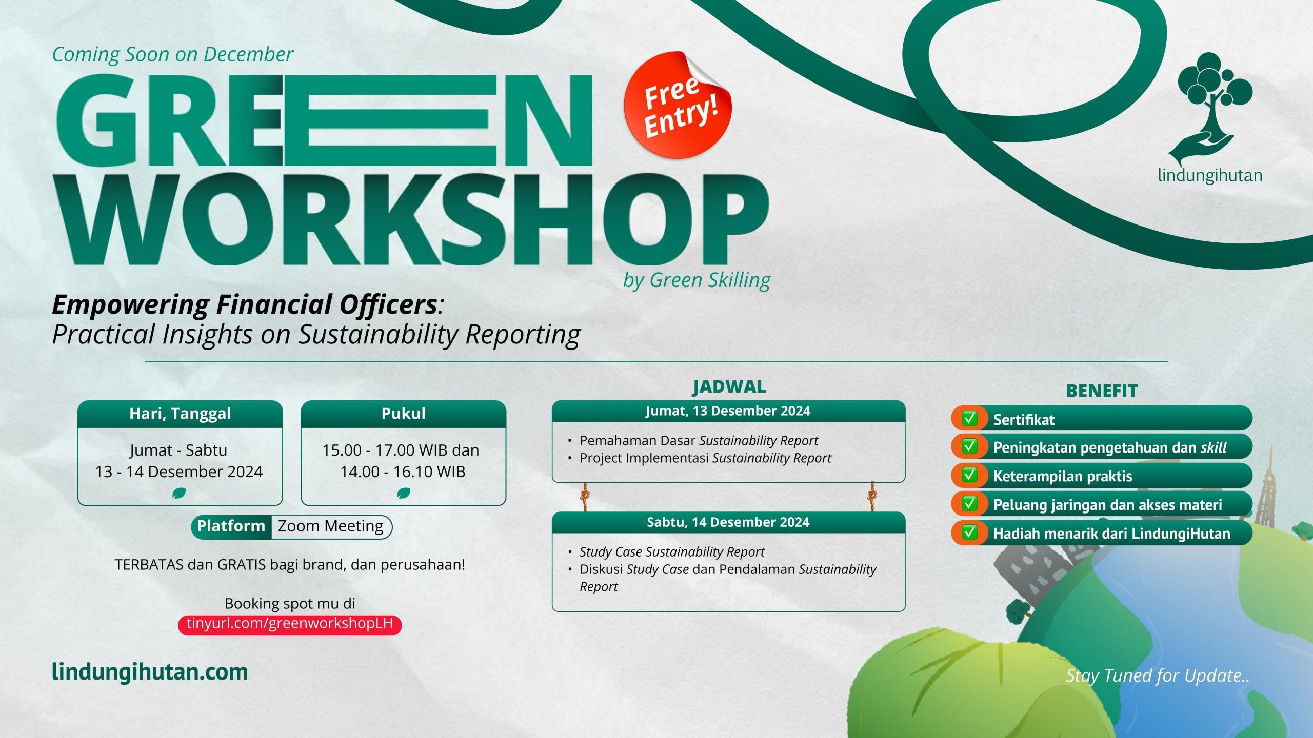 Workshop online gratis LindungiHutan