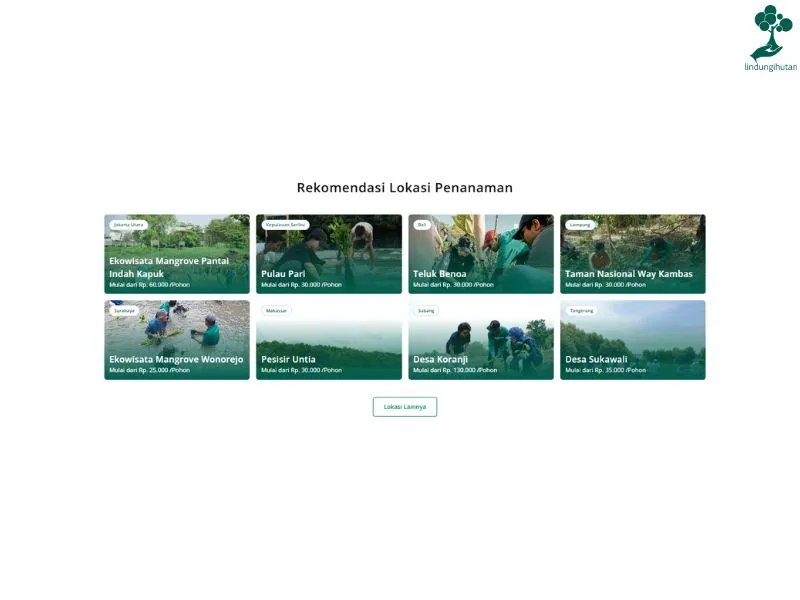 Lokasi penanaman LindungiHutan