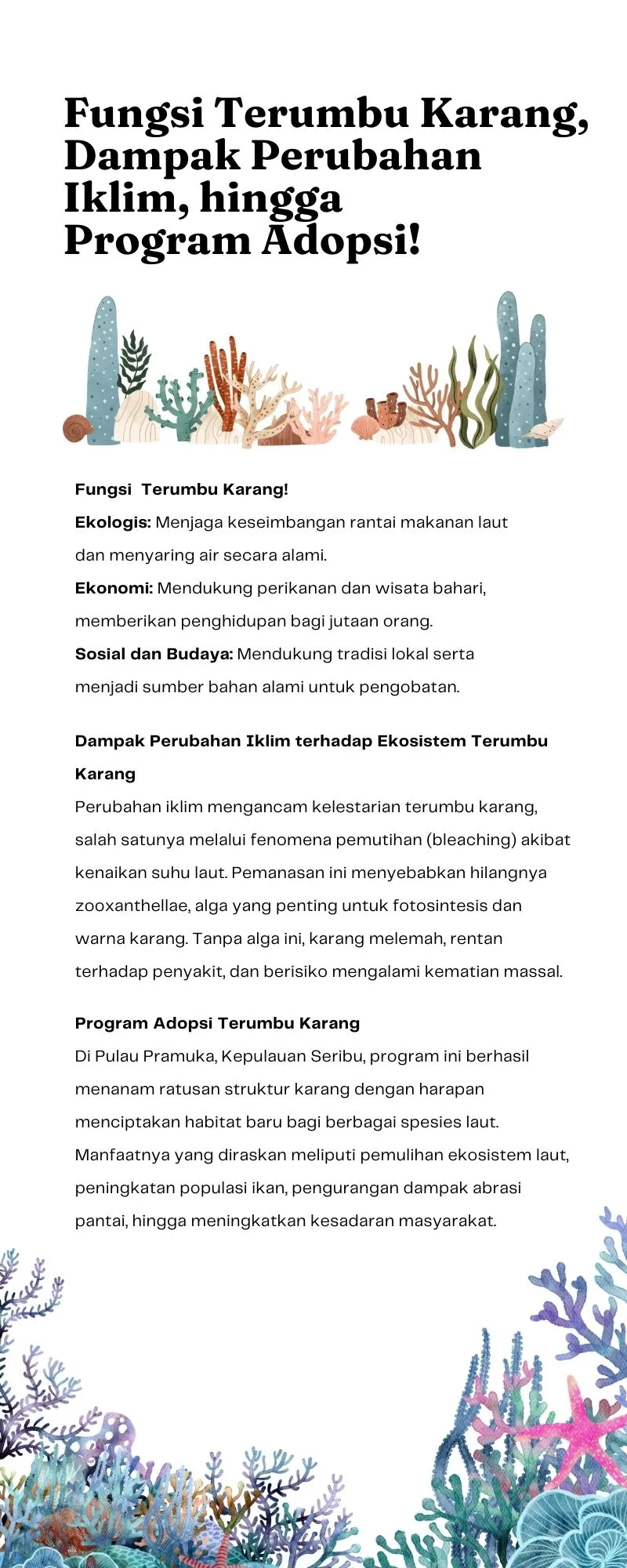 Fungsi Terumbu Karang dan Pentingnya Melestarikannya untuk Masa Depan 82 Fungsi terumbu karang