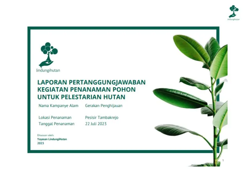 Gambar laporan penanaman lindungihutan