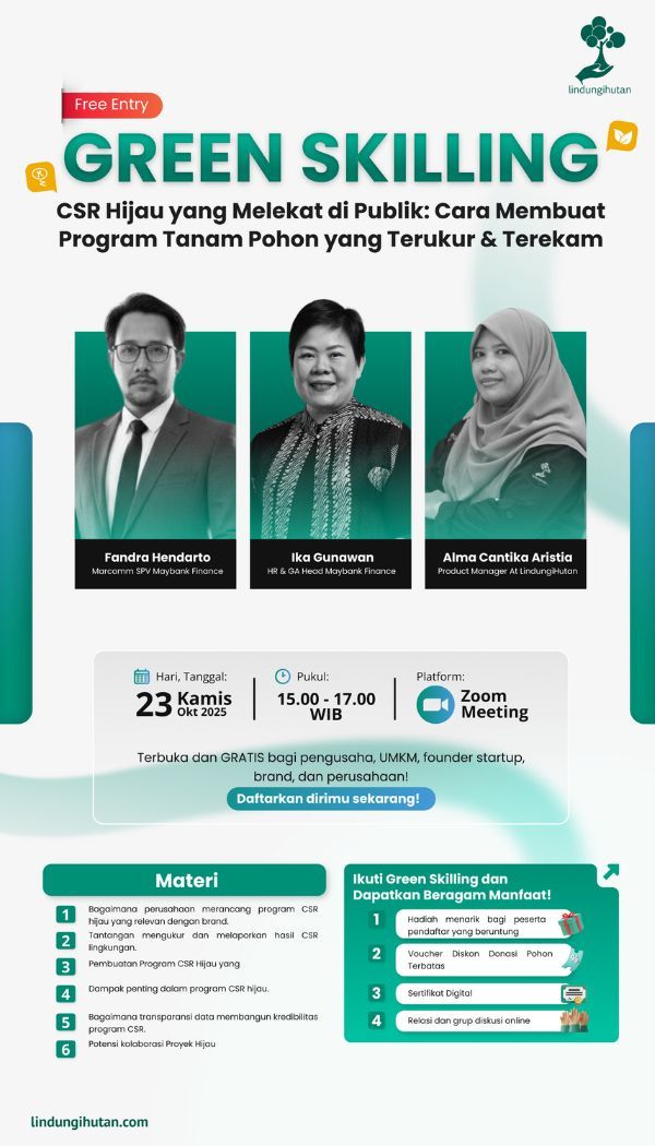 green skilling lindungihutan webinar gratis bersertifikat csr berdampak 1