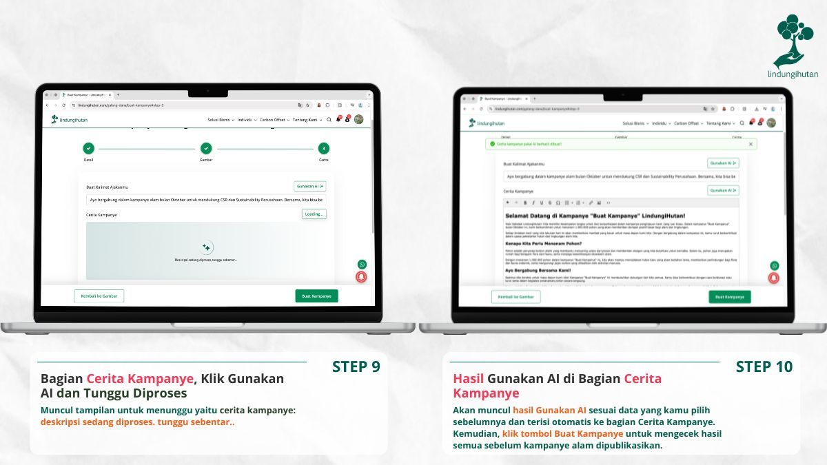langkah fitur ai lindungihutan