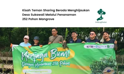 teman sharing beroda tanam mangrove di desa sukawali tangerang