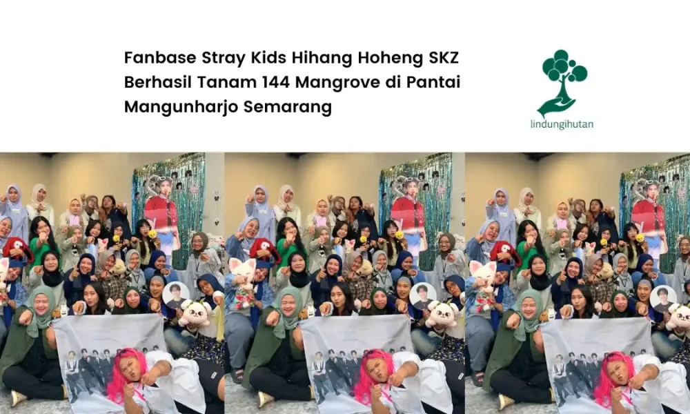 hihang hoheng skz menanam pohon di pantai mangunharjo semarang